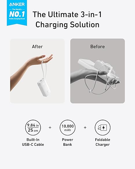 ANKER Prime Power Bank, 27,650mAh 3-Port 250W Portable Charger for Travel, TSA-Approved, Smart App, for MacBook Pro/Air, iPhone 16/15/14 Series, Samsung, Laptops, and More