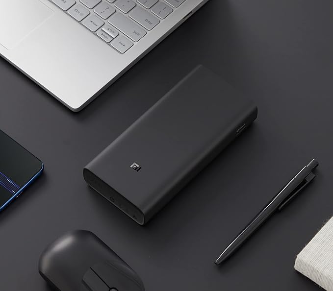 Xiaomi MI 50W Power Bank 2000, 20000mah, USB-C Input/Output Plus 2 USB-A Output, Charge 3 Devices Simultaneously, Output Upto 50W, Black